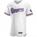 Texas Rangers Men's Nike White Home Authentic Team Logo Jersey