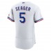 Texas Rangers Corey Seager Men's Nike White Home Authentic Player Jersey