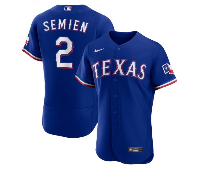 Texas Rangers Marcus Semien Men's Nike Royal Alternate Authentic Player Jersey