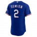 Texas Rangers Marcus Semien Men's Nike Royal Alternate Authentic Player Jersey