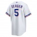 Texas Rangers Corey Seager Men's Nike White Home Replica Player Jersey