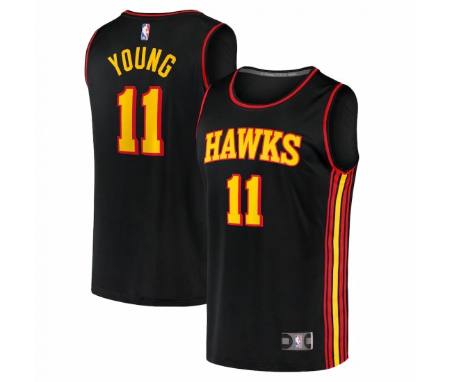 Atlanta Hawks Trae Young Men's Fanatics Branded Black 2020/21 Fast Break Replica Jersey - Statement Edition