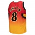 Atlanta Hawks Steve Smith Men's Mitchell & Ness Gold/Red 1996/97 Hardwood Classics Fadeaway Swingman Player Jersey