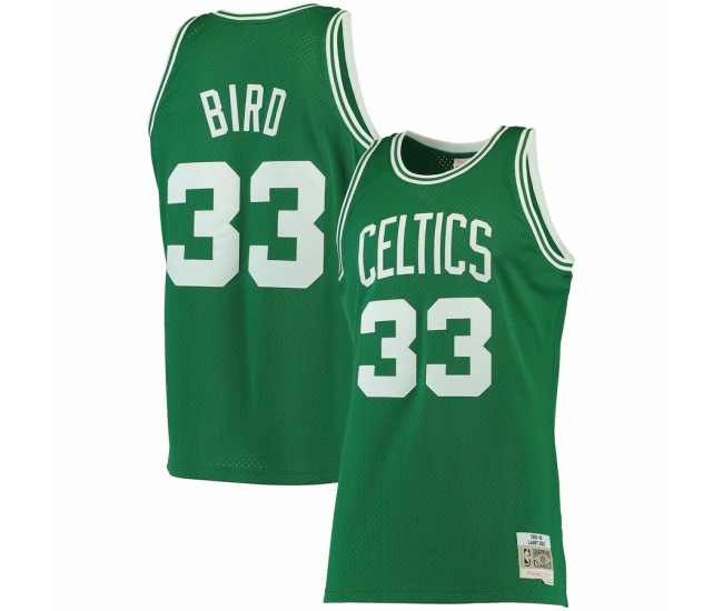 Boston Celtics Larry Bird Men's Mitchell & Ness Kelly Green Big & Tall Hardwood Classics Jersey