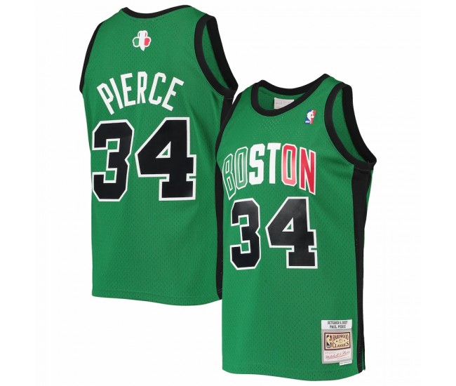 Boston Celtics Paul Pierce Men's Mitchell & Ness Kelly Green 2007-08 Hardwood Classics Alternate Swingman Jersey