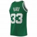 Boston Celtics Larry Bird Men's Mitchell & Ness Kelly Green 1996-97 Hardwood Classics NBA 75th Anniversary Diamond Swingman Jersey