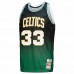 Boston Celtics Larry Bird Men's Mitchell & Ness Kelly Green/Black 1985/86 Hardwood Classics Fadeaway Swingman Player Jersey