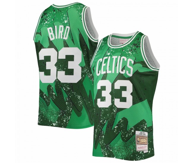 Boston Celtics Larry Bird Men's Mitchell & Ness Kelly Green Hardwood Classics 1985-86 Hyper Hoops Swingman Jersey