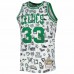 Boston Celtics Larry Bird Men's Mitchell & Ness White 1985-86 Hardwood Classics Doodle Swingman Jersey