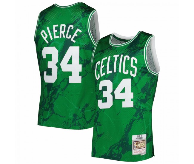 Boston Celtics Paul Pierce Men's Mitchell & Ness Kelly Green 2007-08 Hardwood Classics Marble Swingman Jersey