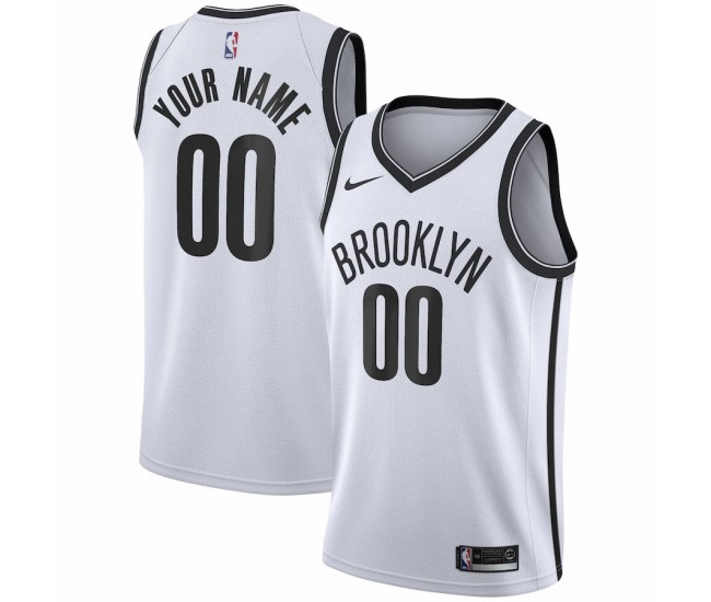 Brooklyn Nets Men's Nike White 2020/21 Swingman Custom Jersey - Association Edition