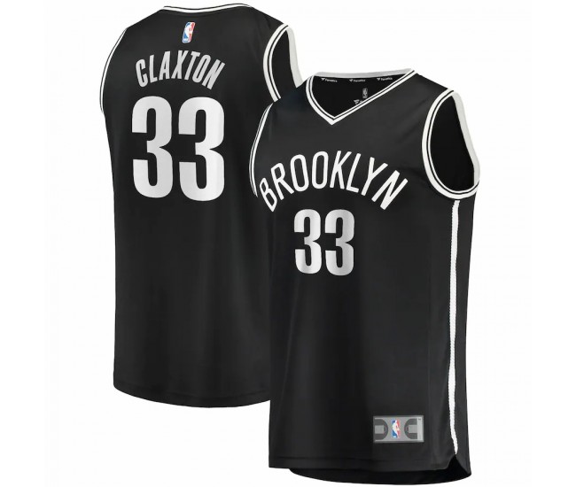 Brooklyn Nets Nicolas Claxton Men's Fanatics Branded Black 2020/21 Fast Break Replica Jersey - Icon Edition