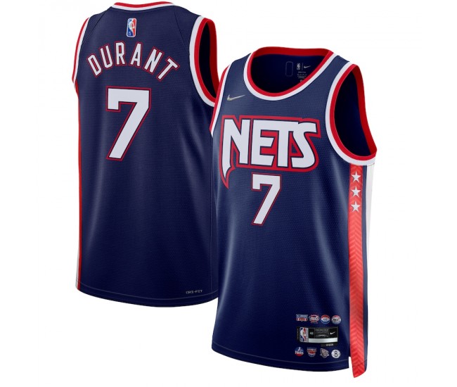 Brooklyn Nets Kevin Durant Men's Nike Navy 2021/22 Swingman Jersey - City Edition