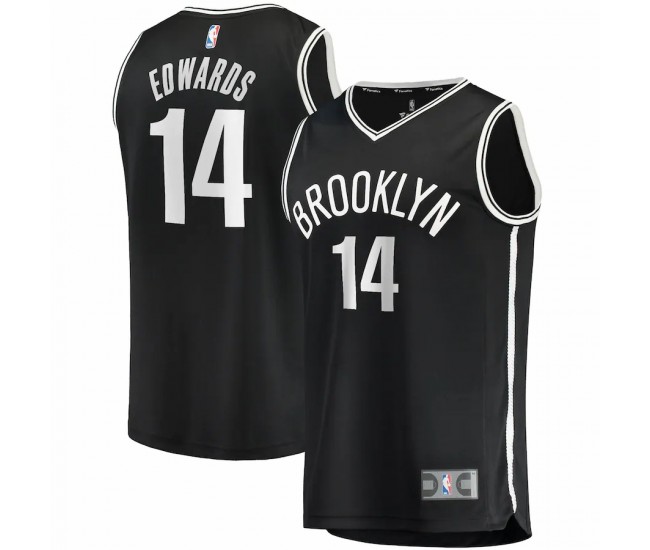 Brooklyn Nets Kessler Edwards Men's Fanatics Branded Black 2021/22 Fast Break Replica Jersey - Icon Edition