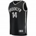 Brooklyn Nets Kessler Edwards Men's Fanatics Branded Black 2021/22 Fast Break Replica Jersey - Icon Edition