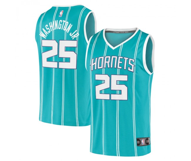 Charlotte Hornets PJ Washington Jr. Men's Fanatics Branded Teal 2020/21 Fast Break Replica Jersey - Icon Edition