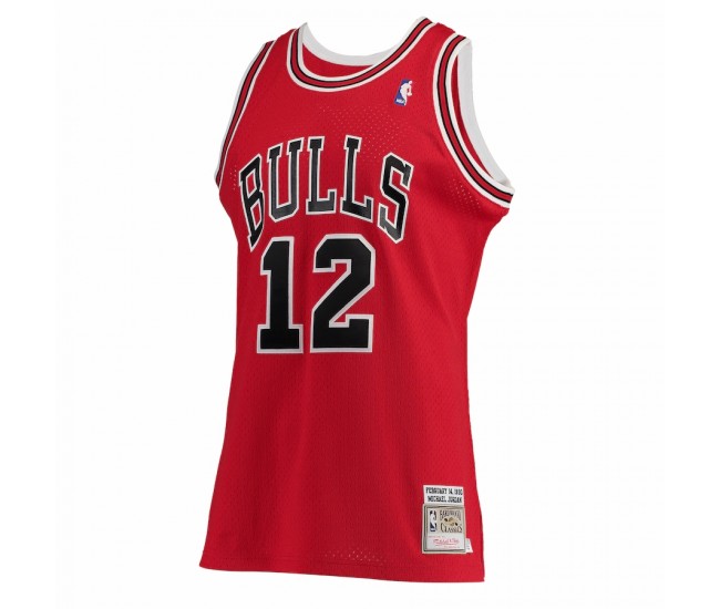 Chicago Bulls Michael Jordan Men's Mitchell & Ness Red Hardwood Classics #12 Authentic Jersey