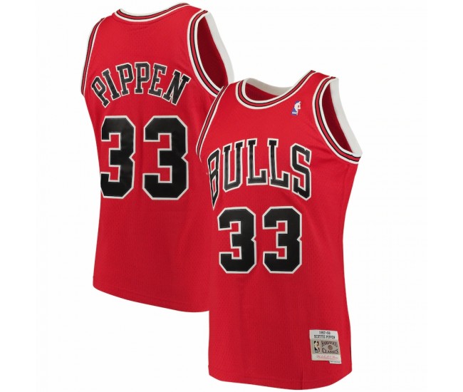 Chicago Bulls Scottie Pippen Men's Mitchell & Ness Red Big & Tall Hardwood Classics Jersey