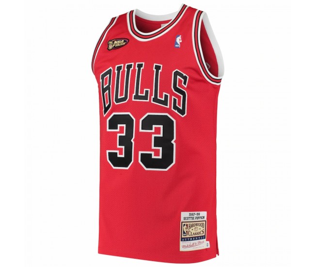 Chicago Bulls Scottie Pippen Men's Mitchell & Ness Red 1997 Hardwood Classics Authentic Jersey