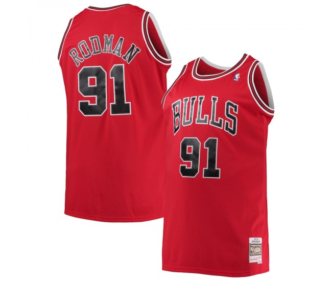 Chicago Bulls Dennis Rodman Men's Mitchell & Ness Red Big & Tall Hardwood Classics Swingman Jersey