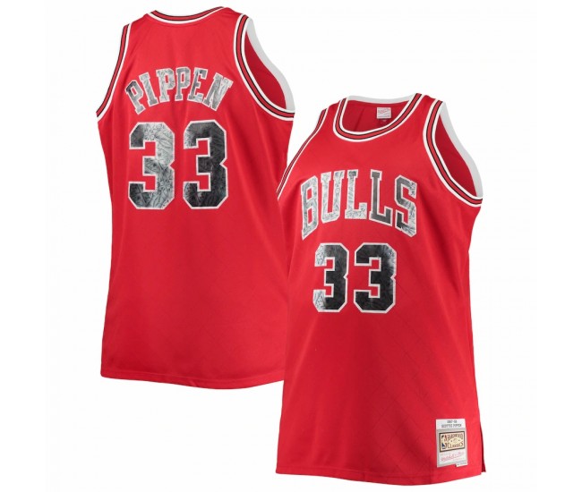 Chicago Bulls Scottie Pippen Men's Mitchell & Ness Red Big & Tall 1997-98 NBA 75th Anniversary Diamond Swingman Jersey