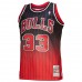 Chicago Bulls Scottie Pippen Men's Mitchell & Ness Red/Black 1995/96 Hardwood Classics Fadeaway Swingman Player Jersey