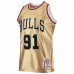 Chicago Bulls Dennis Rodman Gold Men's Mitchell & Ness 75th Anniversary 1997-98 Hardwood Classics Swingman Jersey