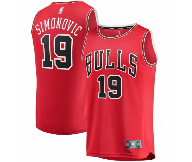 Chicago Bulls Marko Simonovic Men's Fanatics Branded Red 2021/22 Fast Break Replica Jersey - Icon Edition