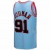 Chicago Bulls Dennis Rodman Men's Mitchell & Ness Light Blue 1997-98 Hardwood Classics Reload 3.0 Swingman Jersey