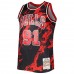 Chicago Bulls Dennis Rodman Men's Mitchell & Ness Black 1995-96 Hardwood Classics Marble Swingman Jersey