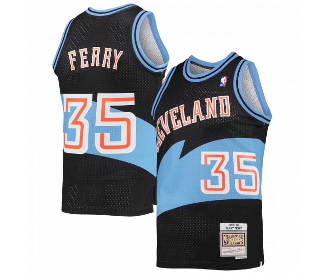 Cleveland Cavaliers Danny Ferry Men's Mitchell & Ness Black 1997-98 Hardwood Classics Swingman Jersey