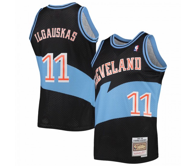 Cleveland Cavaliers Zydrunas Ilgauskas Men's Mitchell & Ness Black 1997-98 Hardwood Classics Swingman Jersey