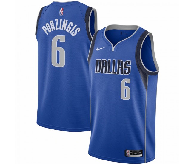 Dallas Mavericks Kristaps Porzingis Men's Nike Blue 2020/21 Swingman Jersey - Icon Edition