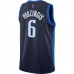 Dallas Mavericks Kristaps Porzingis Men's Nike Navy 2020/21 Swingman Player Jersey - Earned Edition