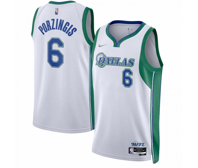 Dallas Mavericks Kristaps Porzingis Men's Nike White 2021/22 Swingman Jersey - City Edition