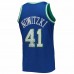 Dallas Mavericks Dirk Nowitzki Men's Mitchell & Ness Blue 1996-97 Hardwood Classics NBA 75th Anniversary Diamond Swingman Jersey