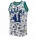 Dallas Mavericks Dirk Nowitzki Men's Mitchell & Ness White 1998-99 Hardwood Classics Doodle Swingman Jersey