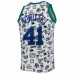 Dallas Mavericks Dirk Nowitzki Men's Mitchell & Ness White 1998-99 Hardwood Classics Doodle Swingman Jersey