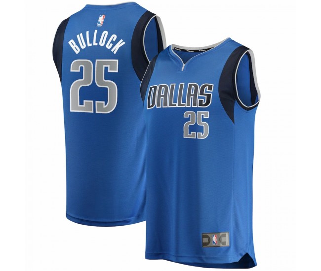 Dallas Mavericks Reggie Bullock Men's Fanatics Branded Blue 2021/22 Fast Break Replica Jersey - Icon Edition