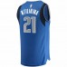 Dallas Mavericks Frank Ntilikina Men's Fanatics Branded Blue 2021/22 Fast Break Replica Jersey - Icon Edition