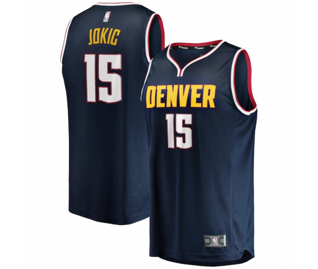 Denver Nuggets Nikola Jokic Men's Fanatics Branded Navy 2019/20 Fast Break Replica Player Jersey - Icon Edition