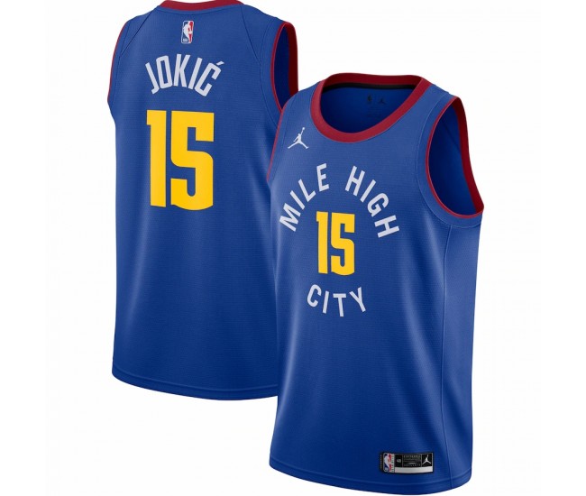 Denver Nuggets Nikola Jokic Men's Jordan Brand Blue 2020/21 Swingman Jersey - Statement Edition