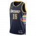 Denver Nuggets Nikola Jokic Men's Nike Navy 2021/22 Swingman Jersey - City Edition