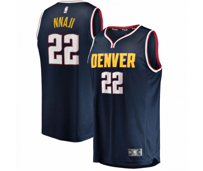 Denver Nuggets Zeke Nnaji Men's Fanatics Branded Navy 2021/22 Fast Break Replica Jersey - Icon Edition