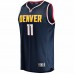 Denver Nuggets Bruce Brown Men's Fanatics Branded Navy Fast Break Replica Jersey - Icon Edition