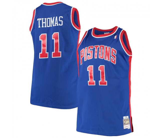 Detroit Pistons Isaiah Thomas Men's Mitchell & Ness Royal Big & Tall Hardwood Classics Jersey