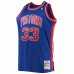 Grant Hill Detroit Pistons Men's Mitchell & Ness Blue Big & Tall Hardwood Classics Swingman Jersey