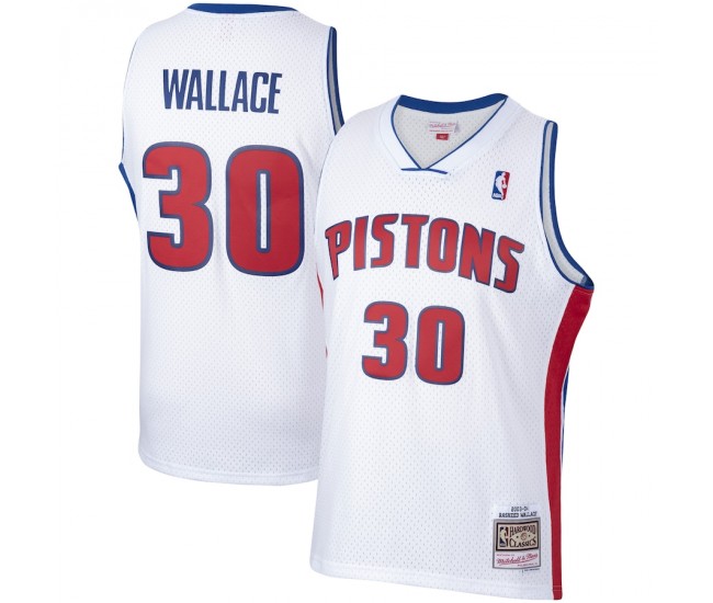 Detroit Pistons Rasheed Wallace Men's Mitchell & Ness White 2003-04 Hardwood Classics Swingman Jersey