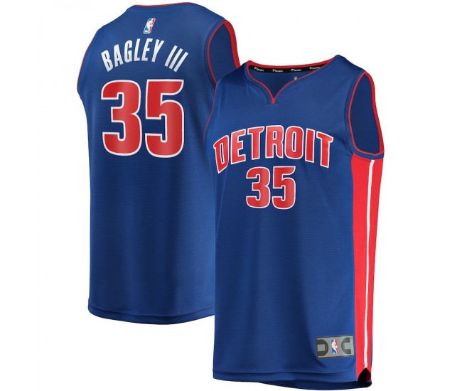 Detroit Pistons Marvin Bagley III Men's Fanatics Branded Blue 2021/22 Fast Break Replica Jersey - Icon Edition