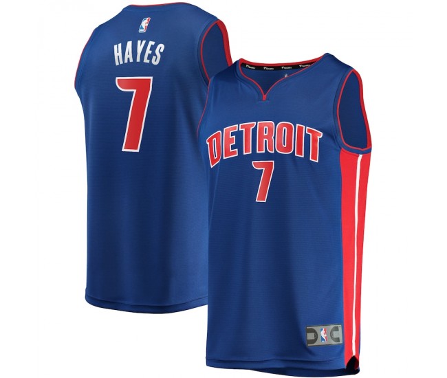 Detroit Pistons Killian Hayes Men's Fanatics Branded Blue 2021/22 Fast Break Replica Jersey - Icon Edition